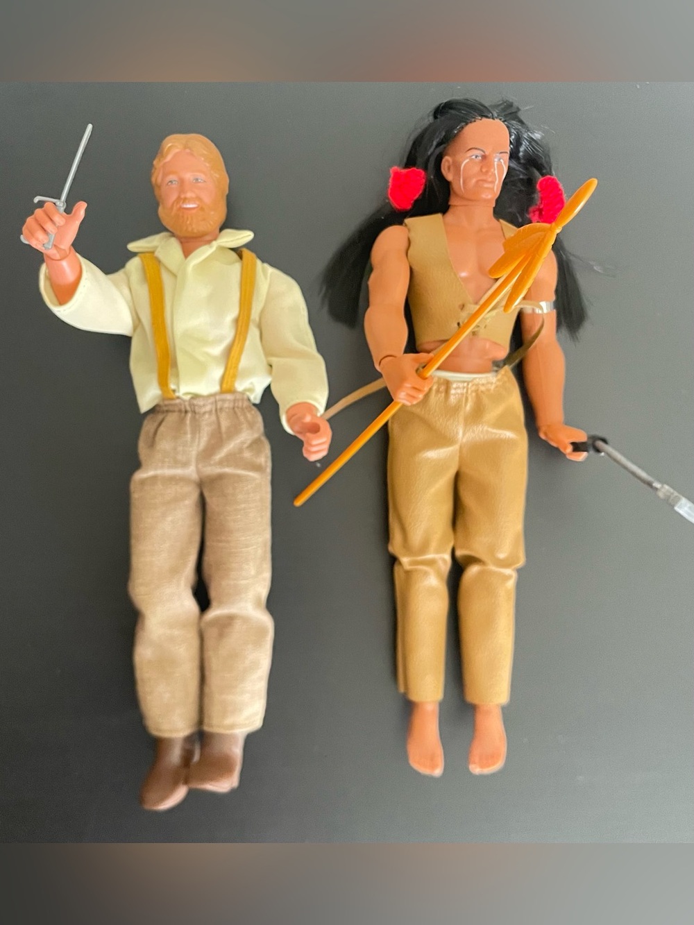 Vintage 1978 Grizzly Adams and Nakoma Mattel Action Figure Dolls